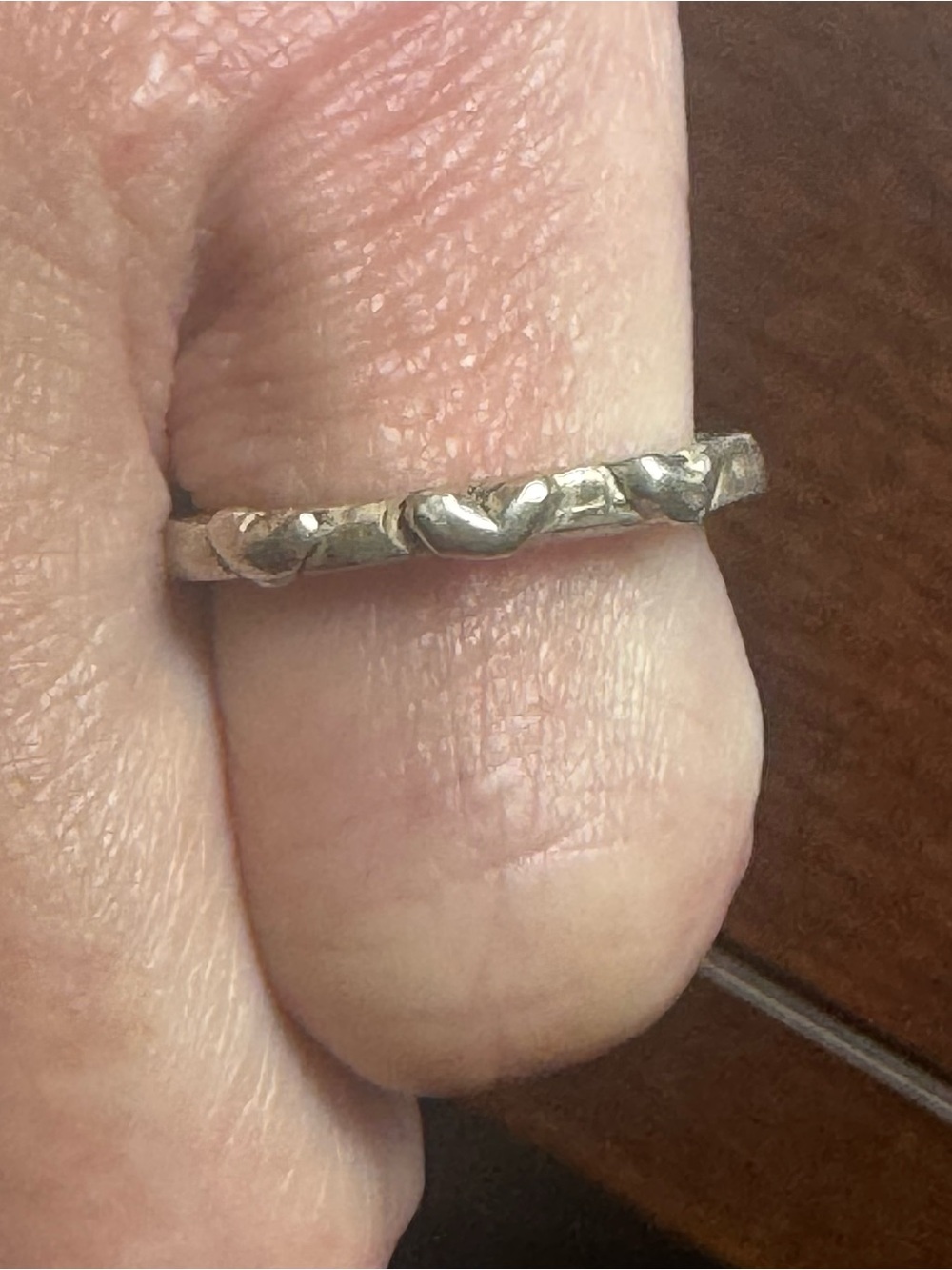Jes MaHarry Three Loves Sterling Silver Heart Band Ring